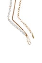 view 2 of 2 Freshwater Pearl Beaded Double Layer Waist Chain in Gold