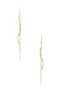view 1 of 2 Twisted Gold Freshwater Pearl Dangle Earrings in Gold