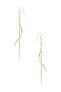 view 2 of 2 Twisted Gold Freshwater Pearl Dangle Earrings in Gold