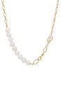 view 2 of 2 Mixed Gold Chain And Freshwater Pearl Necklace in Pearl