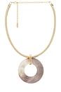 view 1 of 2 Shell Donut Pendant Flex Chain Necklace in Gold