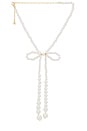 view 1 of 2 Beaded Pearl Bow Statement Necklace in Pearl