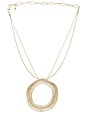 view 1 of 2 COLLIER PLASTRON OPEN CIRCLE in Gold