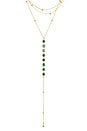 view 2 of 2 Lariat Necklace in Green & Gold