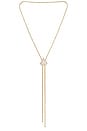 view 1 of 3 Lariat Necklace in Clear & Gold