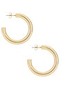 view 2 of 3 Medium Thick Classic Hoops in Gold