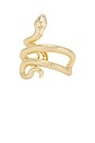 view 1 of 2 Serpent Statement Cuff in Clear Crystal & Gold