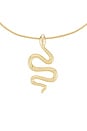 view 2 of 3 Slithering Snake Chain Choker in Gold