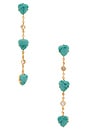 view 1 of 2 Mystic Drop Earrings in Turquoise & Gold