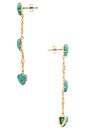 view 2 of 2 Mystic Drop Earrings in Turquoise & Gold