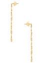 view 2 of 2 Linear Shine Drop Earrings in Clear Crystal