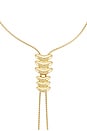 view 2 of 3 Metal Vortex Bolo Lariat Necklace in Gold