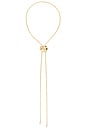view 1 of 3 COLLAR LARIAT LIQUID LUX in Clear Crystal & Gold