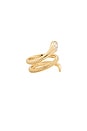 view 2 of 3 Serpent Wrap Ring in Clear Crystal & Gold