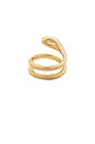 view 3 of 3 Serpent Wrap Ring in Clear Crystal & Gold