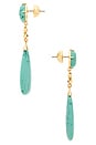 view 2 of 2 Statement Drop Earrings in Turquoise & Gold