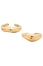 view 2 of 3 Liquid Lux Ear Cuff Set in Gold