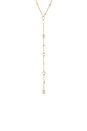 view 2 of 2 Radiant Gem Lariat Necklace in Clear Crystal & Gold