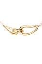 view 2 of 2 Molten Muse Pearl Necklace in Clear Crystal & Gold