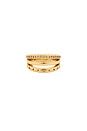 view 1 of 3 Elegance Band Ring in Clear Crystal & Gold
