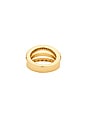view 3 of 3 Elegance Band Ring in Clear Crystal & Gold