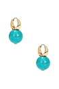 view 1 of 3 Turquoise Escape Earrings in Gold