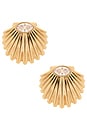 view 1 of 2 Sea Life Crystal Shell Earrings in Gold