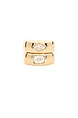 view 1 of 3 Crystal Stack Ring Set in Gold