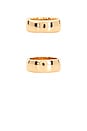 view 3 of 3 Crystal Stack Ring Set in Gold