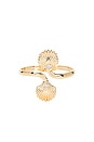 view 2 of 3 Oceanic Dream Scallop Bangle in Gold