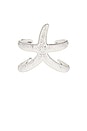 view 3 of 3 Starfish Hug Cuff in Silver