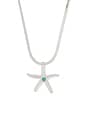 view 2 of 3 Mermaid Cove Starfish Pendant Necklace in Silver