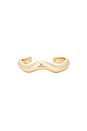 view 2 of 3 Sculpted Metal Cuff in Gold