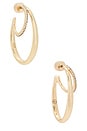 view 1 of 3 Golden Rings Hoop Earrings in Gold