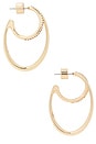 view 2 of 3 Golden Rings Hoop Earrings in Gold