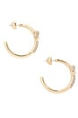 view 2 of 3 Pave Love Knot Hoops in Gold