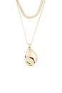 view 2 of 3 Layered Teardrop Pendant in Gold