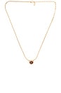 view 1 of 2 Bezel Stone Necklace in Gold