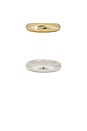 view 2 of 4 Modern Dome Ring Set in Silver & Gold