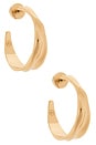view 1 of 3 Liquid Luxe Hoop Earrings in Gold