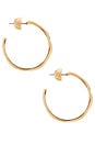 view 2 of 3 Liquid Luxe Hoop Earrings in Gold