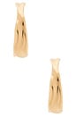 view 3 of 3 Liquid Luxe Hoop Earrings in Gold