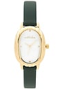 view 1 of 4 Harper Timeless Texture Leather Watch in Black & Gold