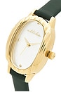view 3 of 4 Harper Timeless Texture Leather Watch in Black & Gold