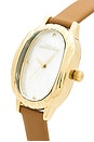 view 3 of 4 Harper Timeless Texture Leather Watch in Cognac & Black