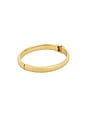 view 1 of 3 Ribbed Stacking Bangle Bracelet in Gold