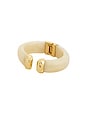 view 3 of 3 Liquid Resin Cuff Bracelet in Beige & Gold