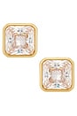 view 1 of 2 Radiant Gem Stud Earrings in Gold