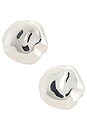 view 1 of 2 Molten Spheres Large Stud Earrings in Silver