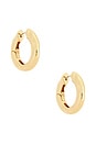 view 1 of 3 Liquid Luxe Medium Hoop Earrings in Gold